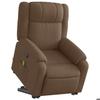 VidaXL Reclining Massage Armchair Brown Fabric 3205218