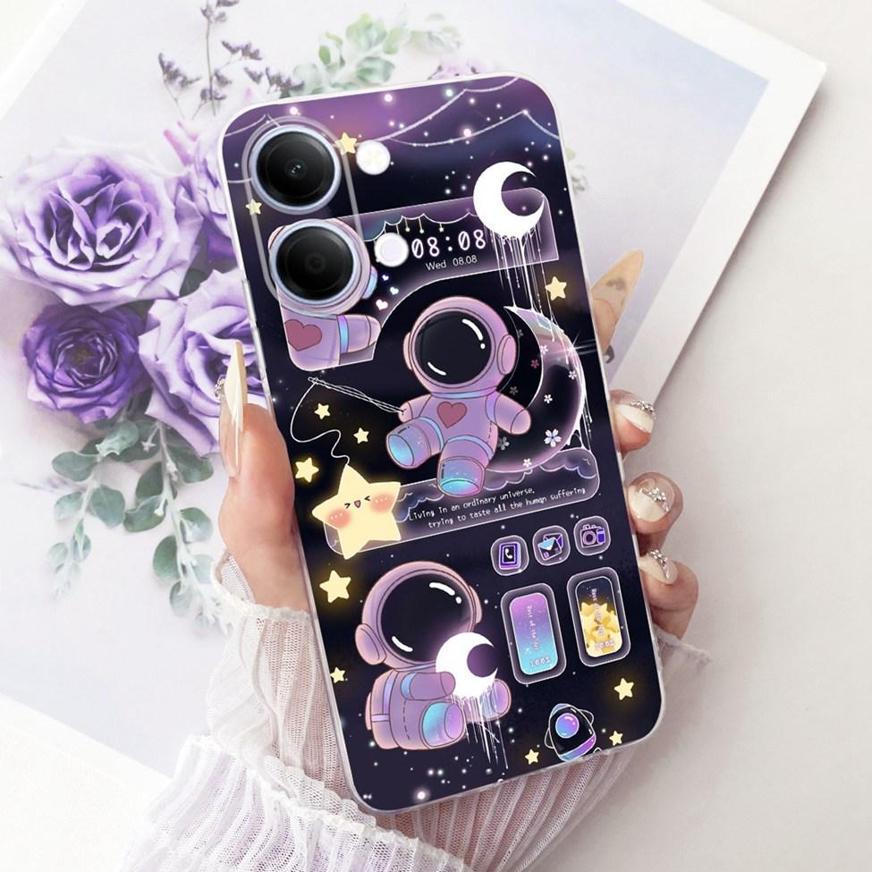 Handyhülle Für Vivo Y05 Hülle Transparent Ästhetisch Mode Schmetterling Süße Katze Cool Bemalt Weich Funda Für Y05 Vivo Hülle