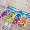 1pc Scorching Summer Beach Slippers, Soft And Thick Bathroom Mat, Kitchen Mat, Living Room Carpet, Bedroom Carpet, Indoor Doormat, Machine Washable