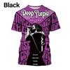Summer Men Clothing Deep Purple Band Hard Rock Music 3D Print T-shirt Fashion Casual Oversized T Shirt Harajuku Unisex Tops Tees