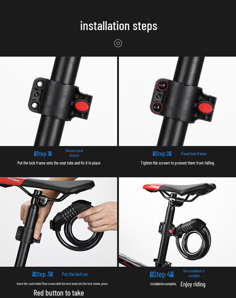 Alloy Chain Bicycle Lock: Anti-Theft Password Lock for Electric, Mountain, and Road Bikes