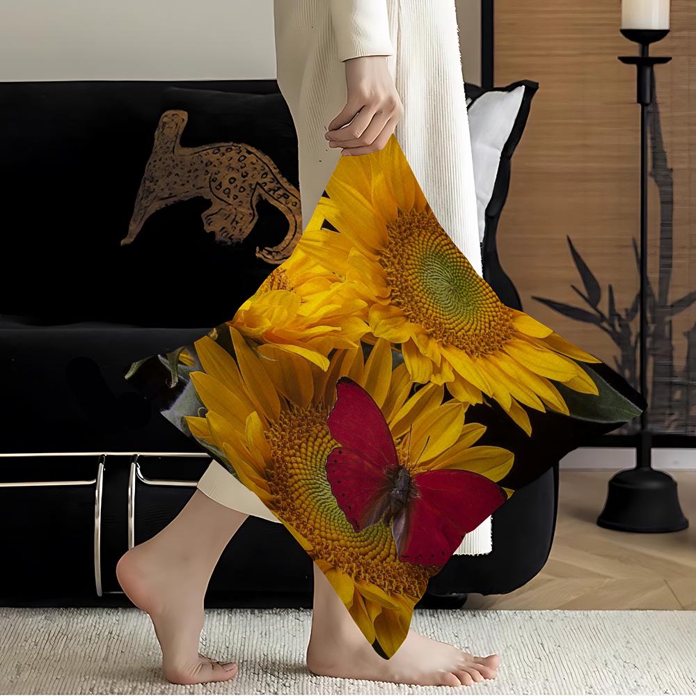 Природа Голубое Небо Облако Подсолнух 45*45см Наволочка Декоративная Наволочка Домашняя Наволочка Для Подушки Дивана 16x16Inch