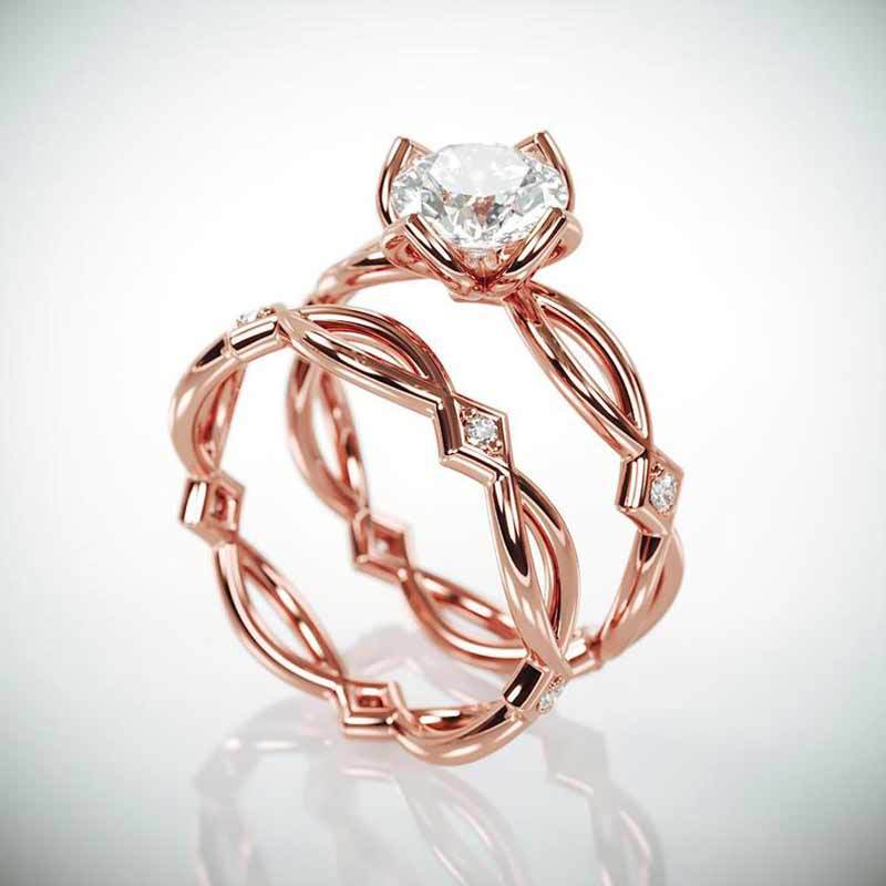 

2026 New High End Exquisite Cubic Zirconia Ring for Women s Fashion, Elegance, and Temperament Wedding Zircon Design 9