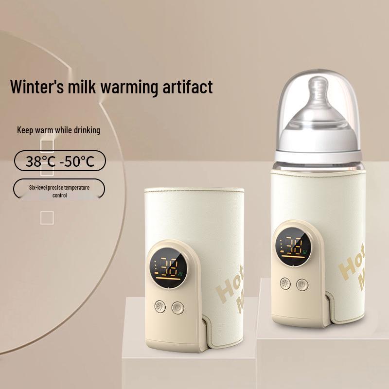 Wireless Rechargeable Baby Bottle and Milk Warmer with Insulated Cup and Long Battery Life