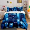 Angry-faced Blue Rectangles. Bedding Sets Duvet Cover Sets Duvet Covers Pillowcases(1 * Duvet Cover 2 * Pillowcases Without Duvet Insert)
