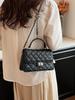 2024 Women's Fashion Diamond Pattern Chain Crossbody Bag - High-End Small Square Handbag
