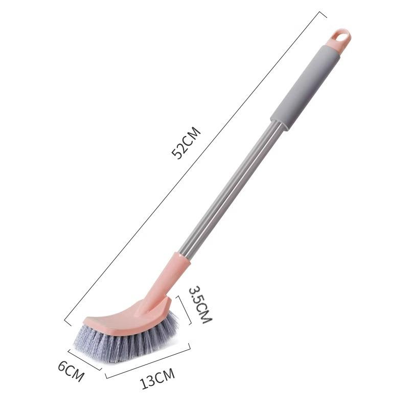 Wall-Mounted Long-Handle Soft Bristle Toilet Brush for Effective Cleaning