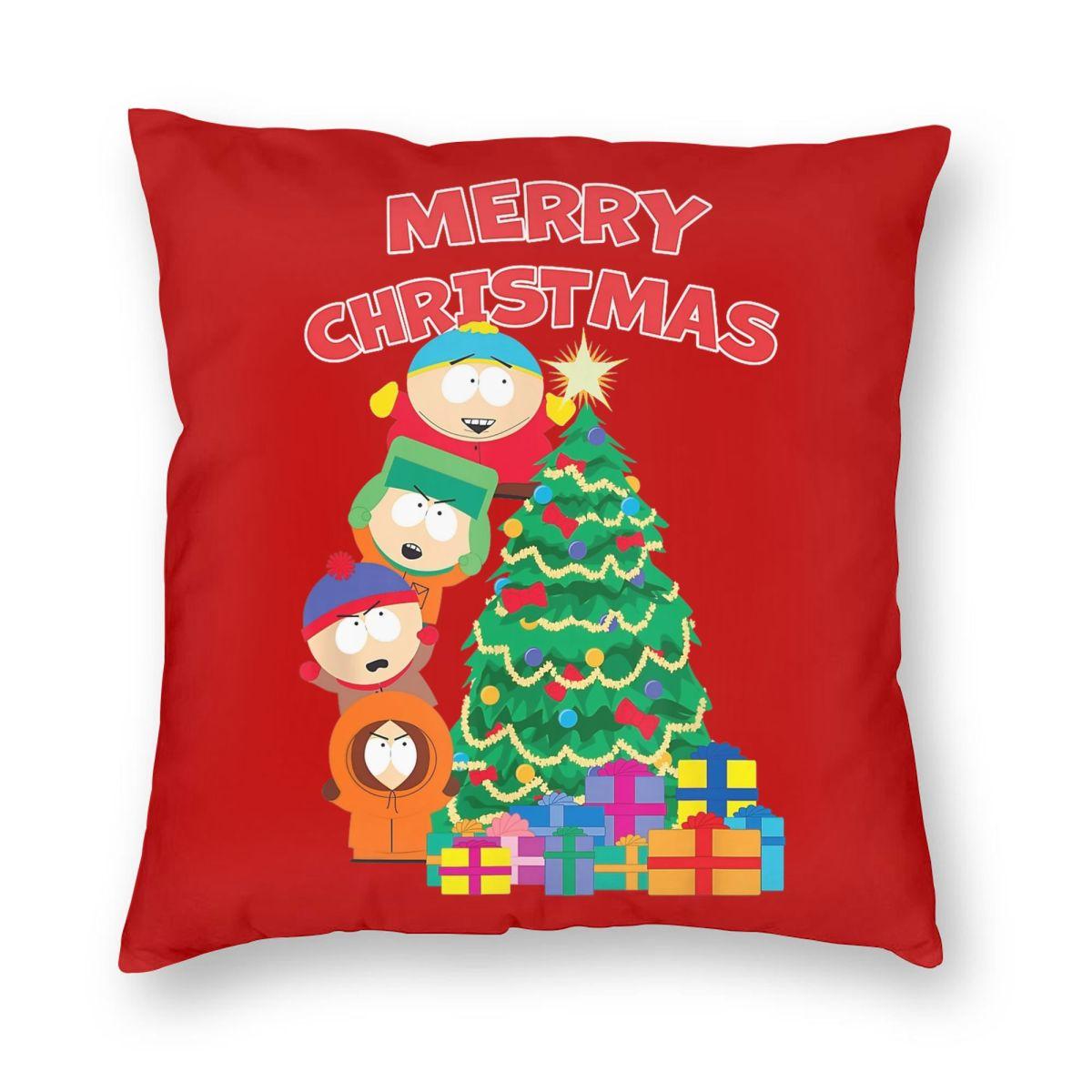 

Howdy Ho Ho Ho South-Park Christmas Pillowcase Soft Polyester Cushion Cover Gift Pillow Case Cover Home Drop Shipping 45X45cm 12x12Inch