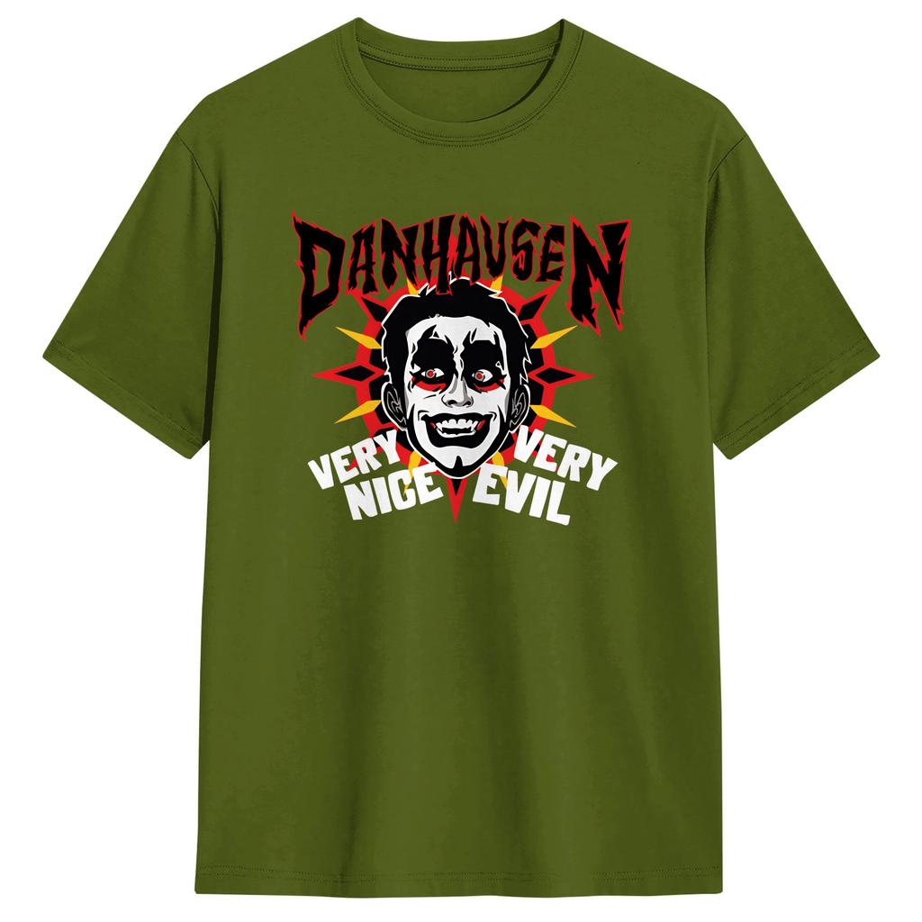 Very Nice Very Evil Danhausen Wrestling TShirts for Unisex Humorous Cotton Tees Crewneck Short Sleeve T Shirts Printing Clothes
