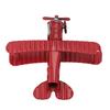 Vintage Airplane Model Iron Art Plane Ornament for Car Center Console Cake Decoration Photography Prop Red