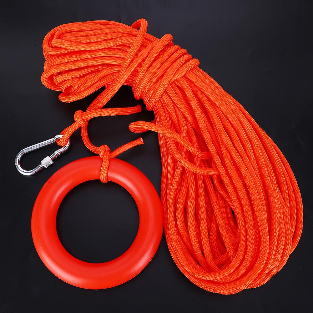 8mm Nylon Floating Lifesaving Wire Snorkeling Safety Rope Boat Diving Swimming Lifeguard Rescue Line with Buoyant Loop