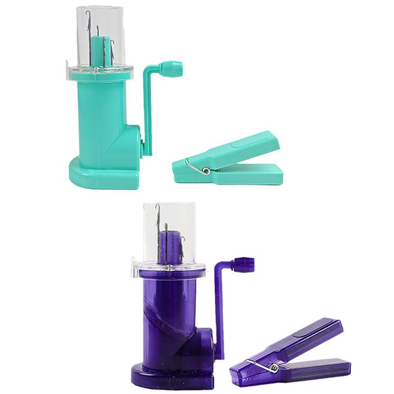 Tragbare Handstrickmaschine Verzierung Strickwebstuhl mit Handkurbel Handgestrickt Geflochten DIY Pullover und Schals Zubehör