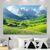 VIKAMA Alpenthal Wandteppich Bergwiesen Landschaft Wanddekoration Wohnzimmer Schlafzimmer Studentenwohnheim Wandteppich Heimdekoration