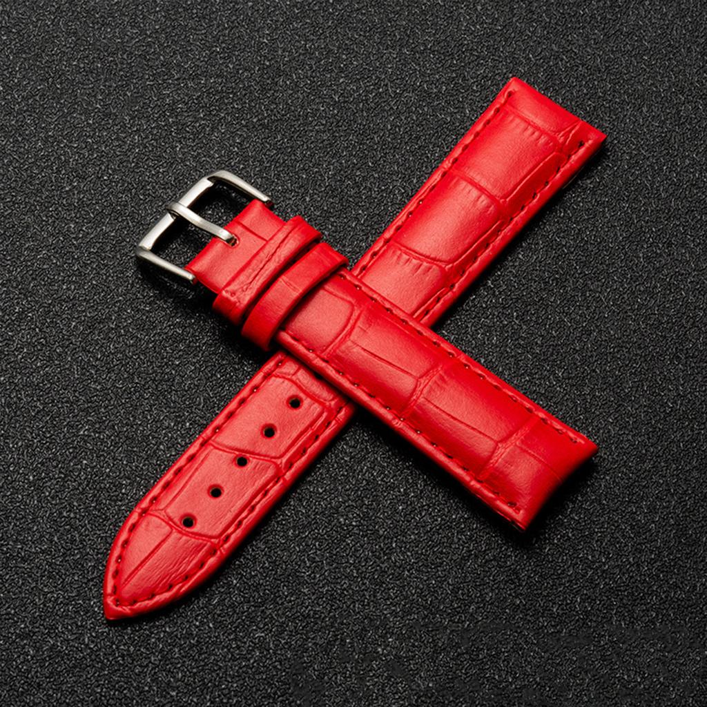 Genuine Leather Watch Strap 18mm 20mm 22mm WatchBand for Men Women Wrist Watch Band Accessories Metal Buckle Black Light Brown