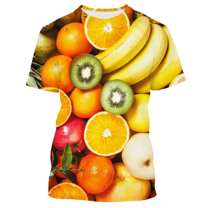 Früchte Beeren Muster Herren T-Shirt Lässig Herren Weich Locker Kurzarm Kleidung Modisch Streetwear Lustig Rundhals Oberteile