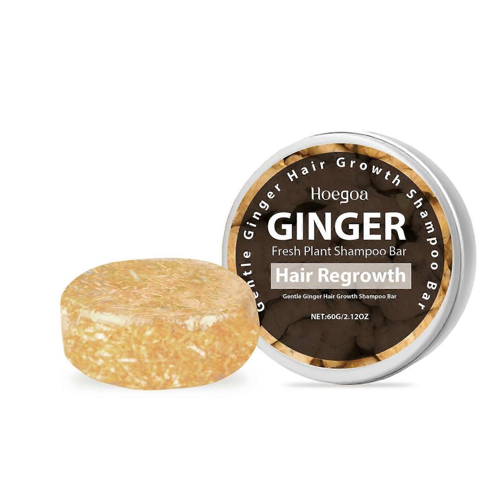Limited time!!Hoegoa Ginger Shampoo Bar - Daily Scalp Cleansing, Nourishing And Smoothing Frizzy Hair, Shine Care Soap