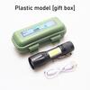 Mini Portable LED Telescopic Flashlight with USB Charging and COB Side Light, Suitable for Use in Dormitories, Schools, and Hiking Trips