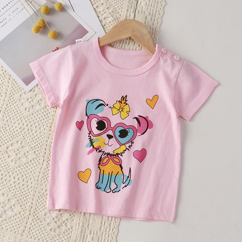 Summer Kids' Pure Cotton Short Sleeve T-shirt for Boys & Girls