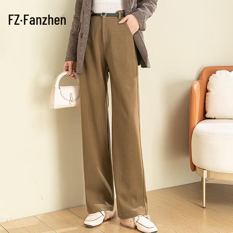 

Women s High-Waist Wool Blend Wide-Leg Pants 31