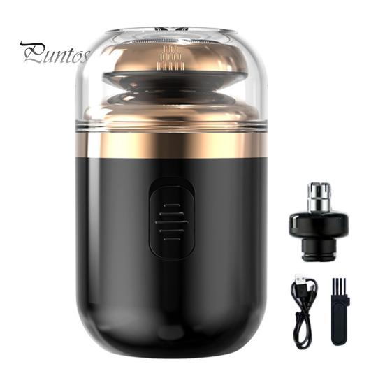 

Мини-бритва Capsule 2-в-1 с электробритвой и триммером для носа, USB-зарядка, водонепроницаемый, для влажной и сухой бритья, портативный, для путешествий, для мужчин, для удаления волос на бороде чёрный