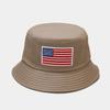Hot Sale American Flag Labelled Bucket Hat Men and Women Embroidered Sunscreen Basin Hat Sun Hat