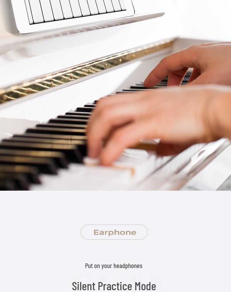 Multifunctional Intelligent 88-Key Weighted Hammer Upright Electronic Piano for Adults