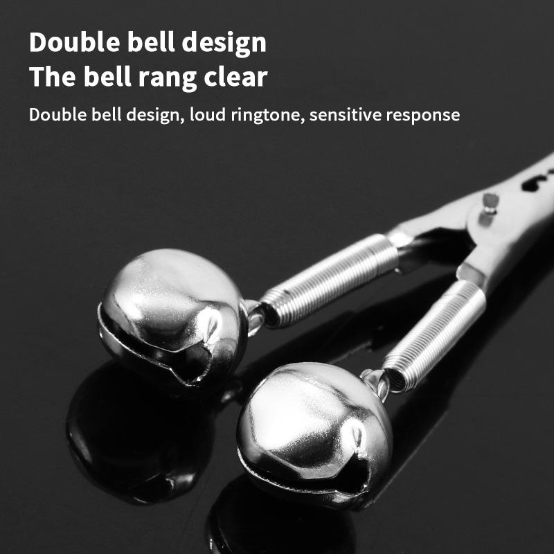 5/10Pcs Fishing Alert Bell Clip Stainless Steel Fish Bite Sound Alarm Fishing Rod Clamp Ring Feeder Top Tip Clips Fishing Tackle