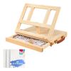 HANSILK Adjustable Angle Painting Box with Height Adjustable Handle for Art Foldable Includes 3 Canvases X 335mm X 260mm X Maximum 295mm X 225mm