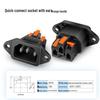 Large Black DIY Power Cord, C13 Male-Female AC Plug Connector