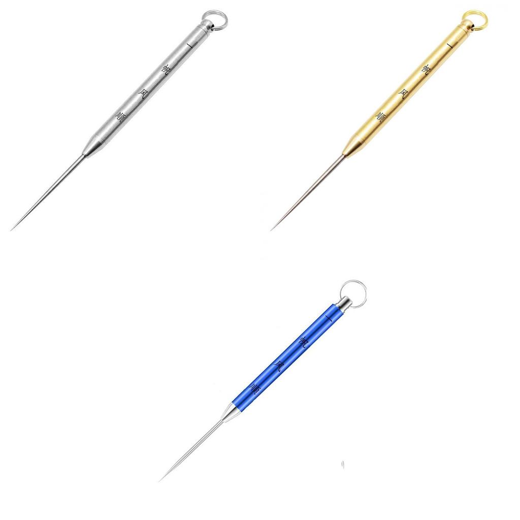 Titanium Alloy Toothpick Portable Toothpick Artifact Spring Telescopic Toothpick Keychain Pendant Outdoor Self-defense Camping Tool Silver