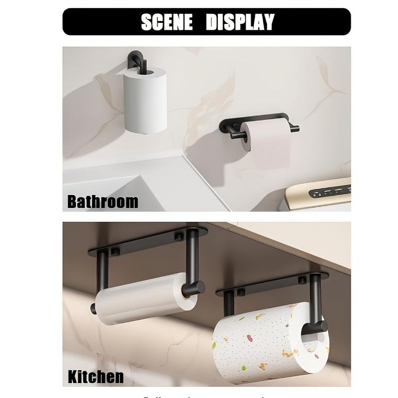 Stainless Steel Towel Rack Bathroom Kitchen Paper Holder Wall-mounted Toilet Tissue Roll Holders Storage Holders & Racks