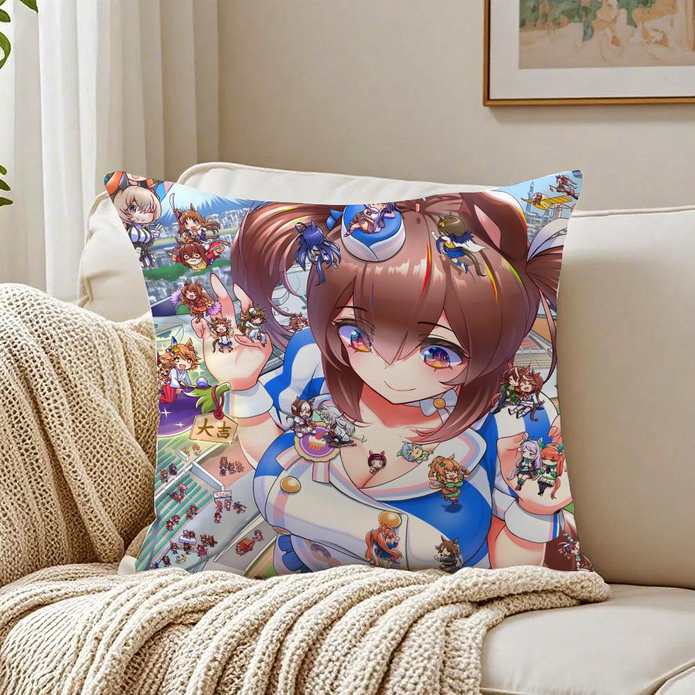 Game IdolRacing PPretty DDerby Cushion Cover Pillowcase Antidustmite living Room Sofa Decor Cushion Room