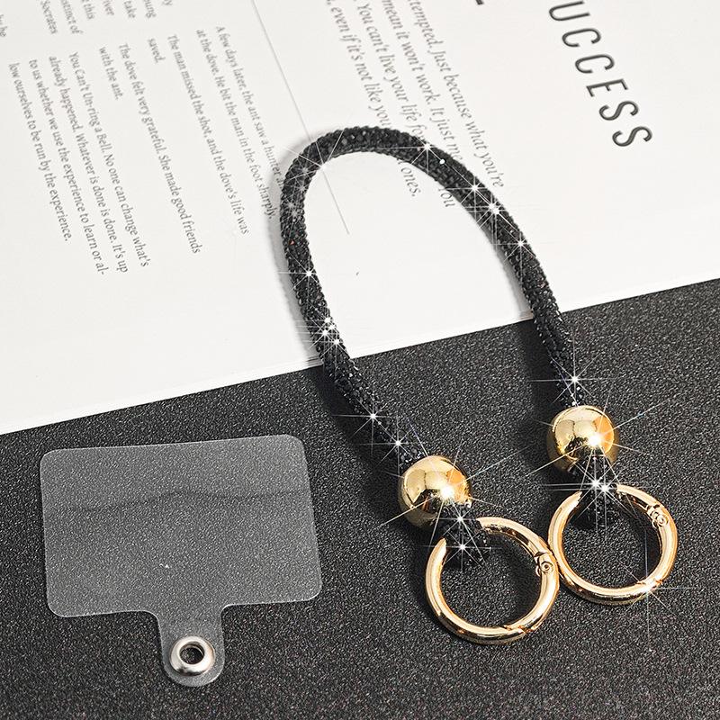 Glitter Crystal Rhinestone Phone Lanyard Bright Bling Bling Phone Case Chain Straps Crossbody Hanging Cord Phone Accessories
