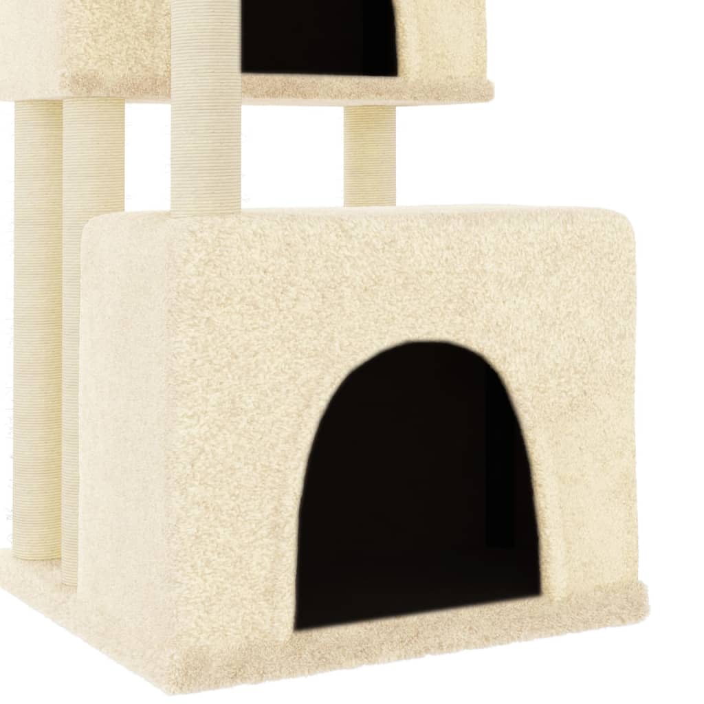 Scratching Post with Sisal Scratching Posts Cream 122 Cm