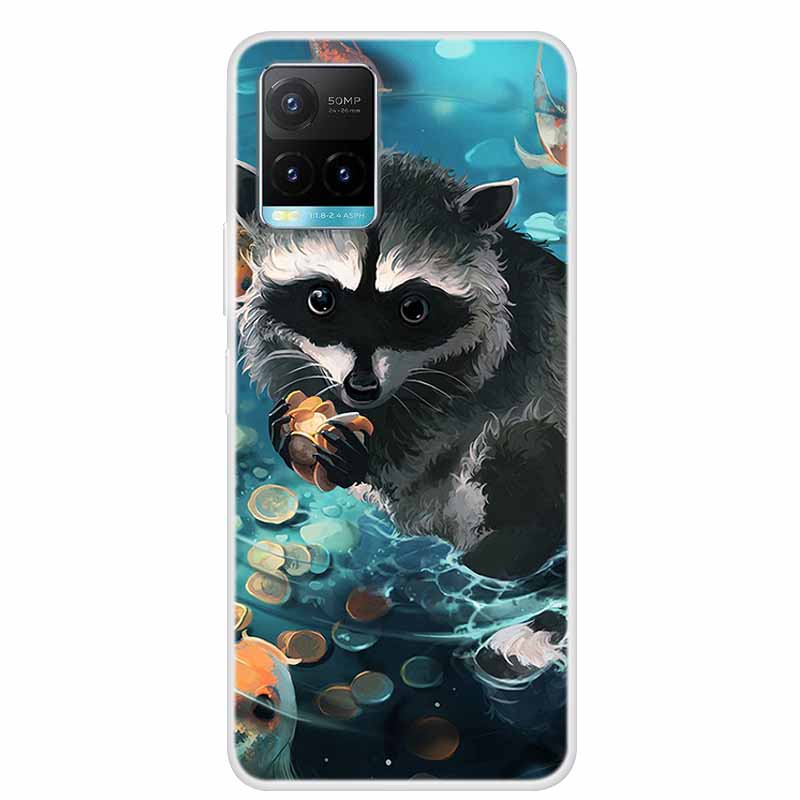 Christmas For Vivo Y21s Case TPU Soft Silicone Back Cover Case For Vivo Y21s V2110 Shockproof Coque VivoY21s Shell Cartoon Funda