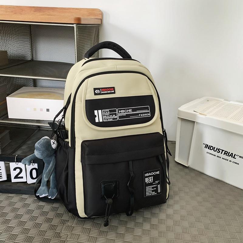 High-quality Backpack Male High School Student Flow Backpack New Sports Style Junior High School Student College Student Schoolbag Female