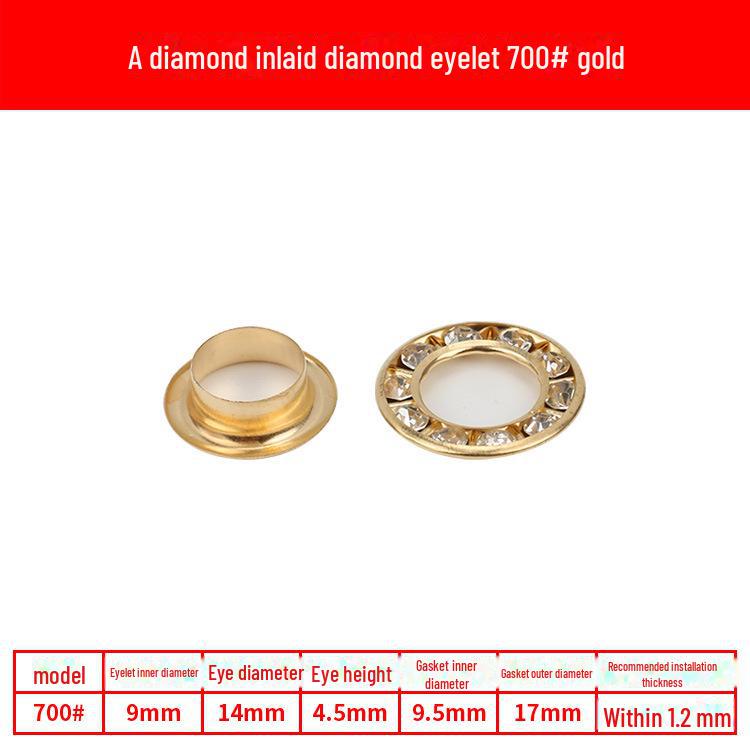 

Пряжка с люверсами из бриллиантов и стразами для украшения багажа с латунными стразами