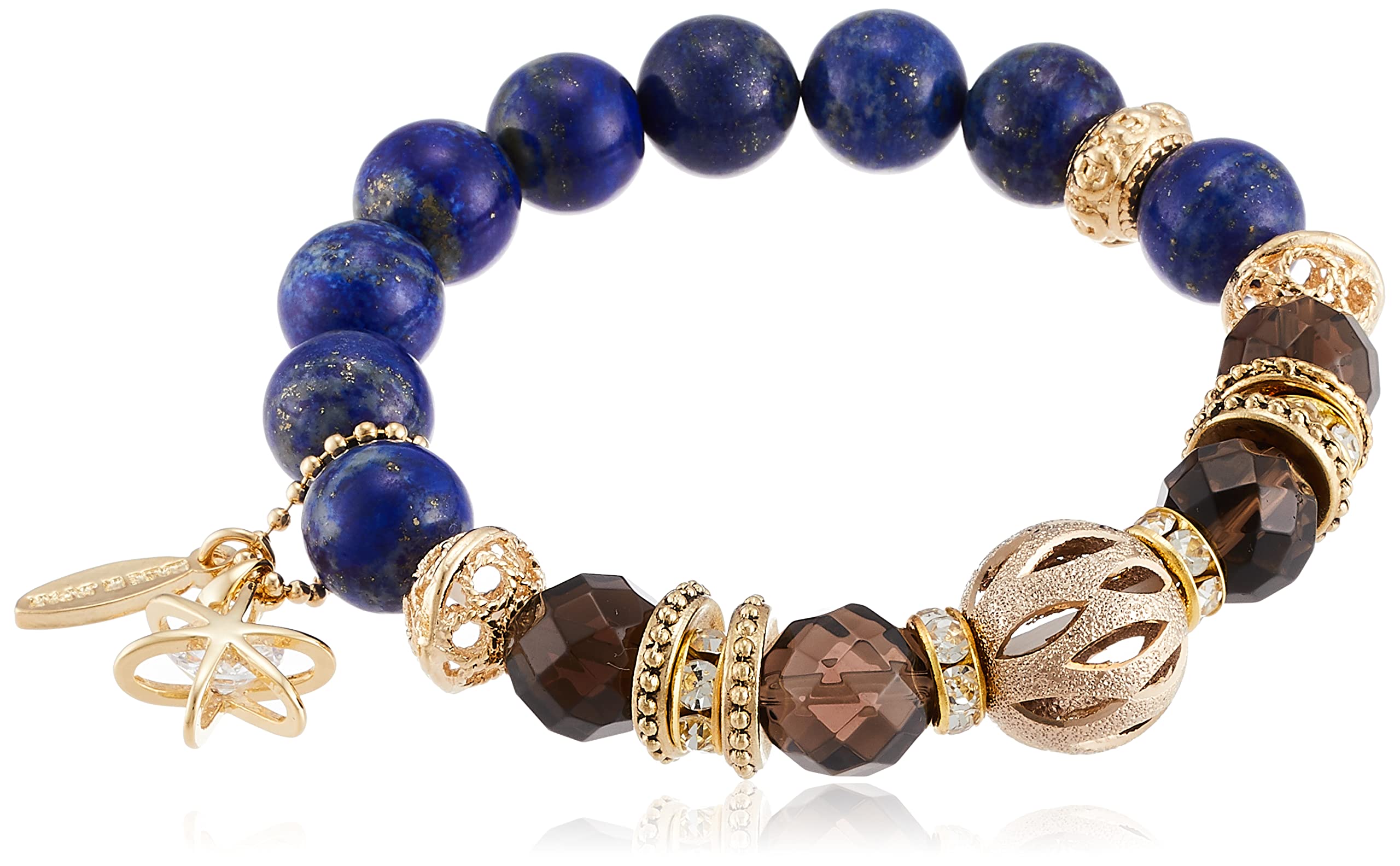 

Fairy Lapis Lazuli Smoky Quartz Natural Stone Bracelet 208 [Nolita Stone] коричневий