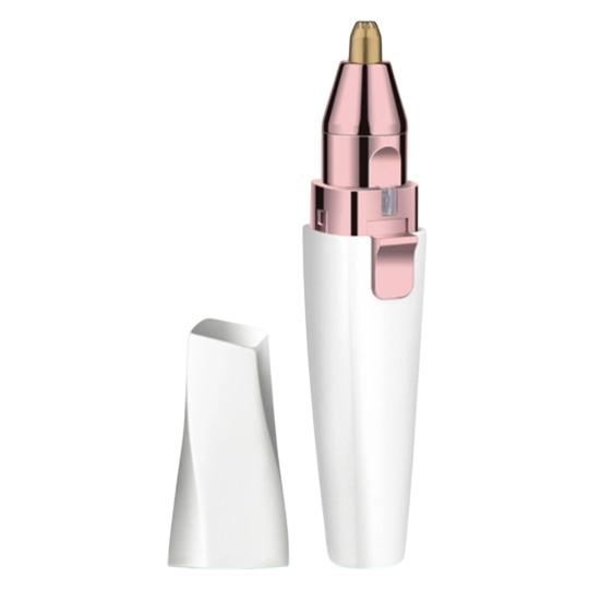 

2-In-1 Electric Eyebrow Trimmer Multi-functional Painless Facial Hair Epilator Waterproof Cordless Women Brow Hair Shaver Remover белый