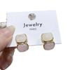 Fashion Korean Color Square Zircon Stud Earrings For Women Female Party Jewelry Pendant Custom Jewelry
