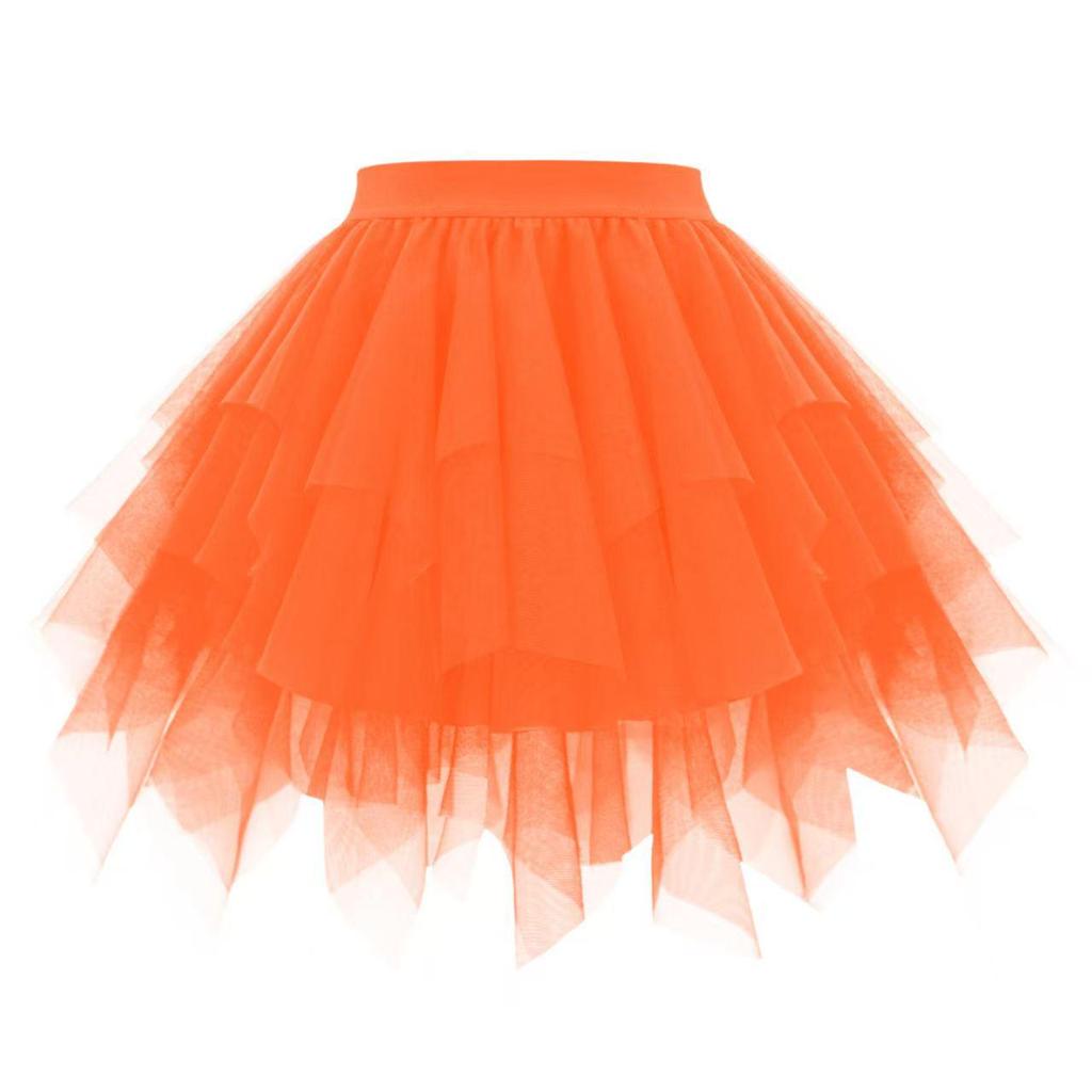 Women's Fluffy Mesh Ruffle Skirt - Short Princess Style
