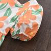 Girls Summer Cotton Princess Dress Fresh Floral Hollow Out Puff Sleeve Short Sleeve Party Dress For Kids