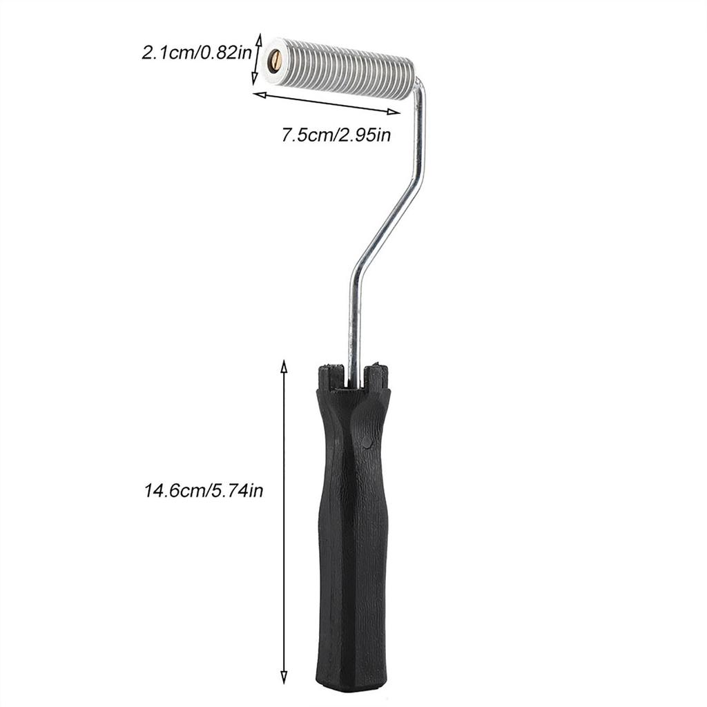 Aluminum Alloy Fiberglass Bubble Laminating Roller ABS Handle for GRP FRP Resin Work (21*75mm)