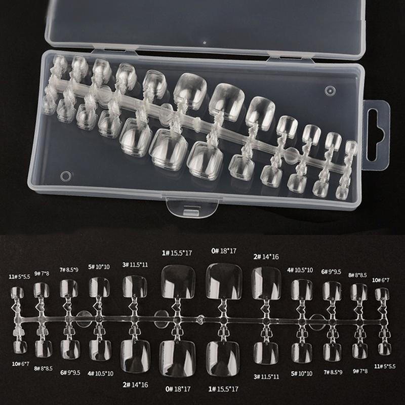 

240шт ногти на ногах полное покрытие квадратные накладные ногти советы маникюр ногти as the picture