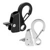 Stainless Steel Sliding Rope Hook Heavy Duty Pontoon Boat Fender Clamps Quick Release Adjustable Docking Clip for 3/8"-5/8" Rope