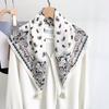 Vintage Tassel Square Scarf Women S Versatile Elegant Shawl