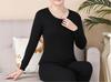 Guooolex Warm Innerwear Pure Thermal Long Sleeve Undershirt and Long Breathable and Women's Set, Cotton, Innerwear, Heattech, Under-Tights, Warm,