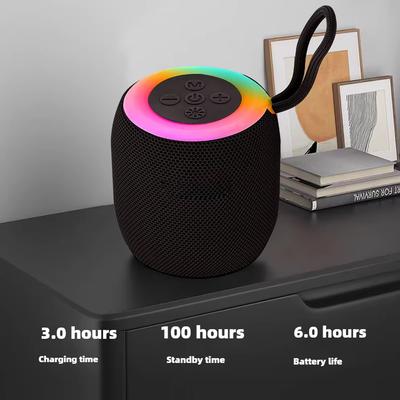 Outdoor Portable Wireless Bluetooth Speaker, Subwoofer, Car and Home with Colorful Lights, Atmospheric Small Mini Speaker
