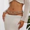 Beach Metal Starfish Shell Decorative Waist Chain Female, Versatile Micro Turquoise Ocean Wind Body Chain