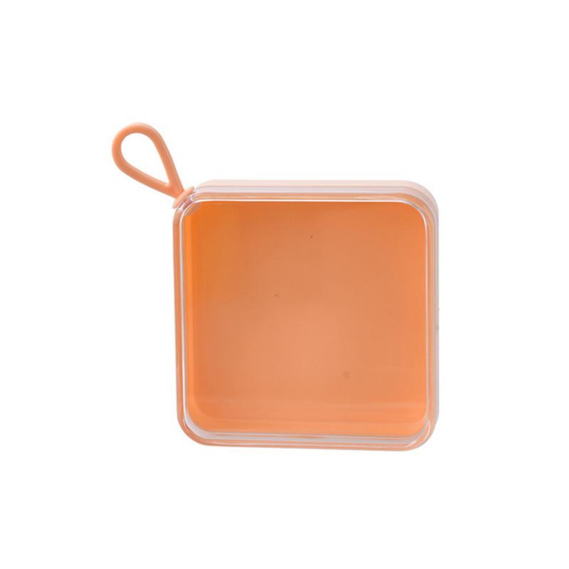 1 Pcs Multi-Functional Powder Puff Storage Box with Lanyard - Portable Transparent Empty Box Clean Ideal for Business Trips